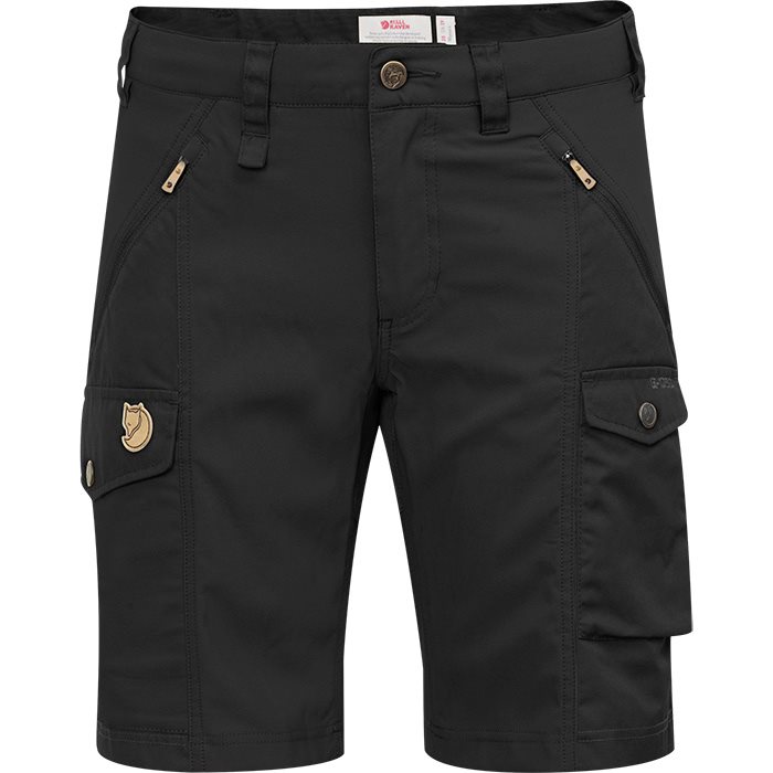 Fjällräven Nikka Curved Shorts til kvinder - Sort, på tilbud!