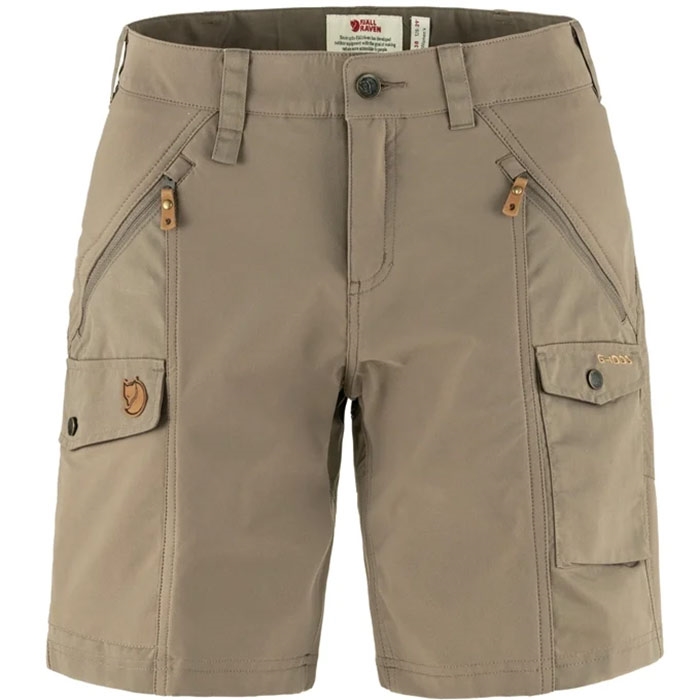 Fjällräven Nikka Suede Shorts til Kvinder – Brun, Aktiv Stil