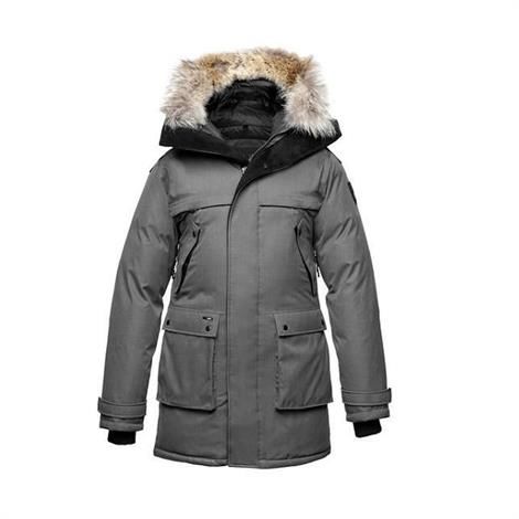 Nobis Yatesy Herre Dunjakke i Crosshatch Grey - Vintertilbud!