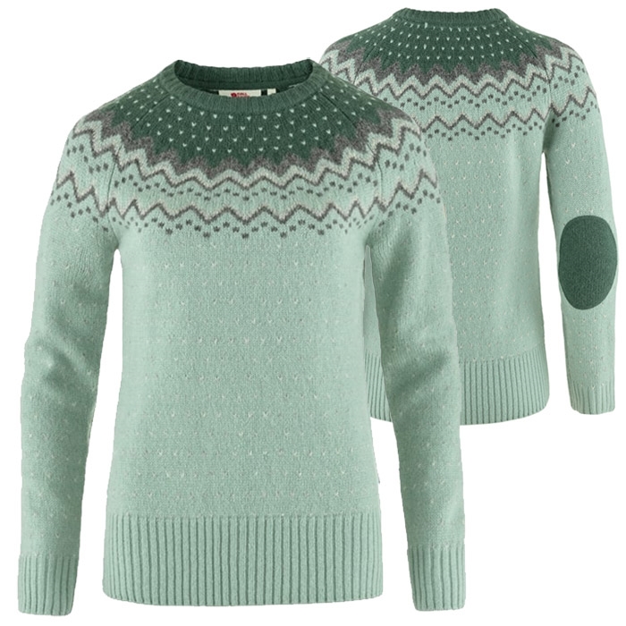 Fjällräven Vik Knit Sweater i Misty Grøn - Tilbud!