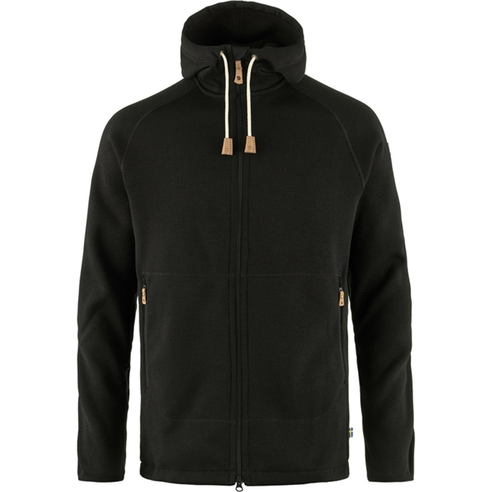 Fjällräven Fleece Hoodie i Sort – Komfort og Varmt Design