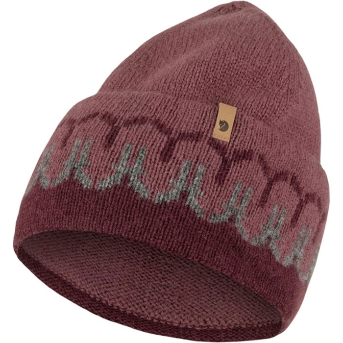 Fjällräven Vik Path Strikket Hue – Mørk Garnet Vinterhue