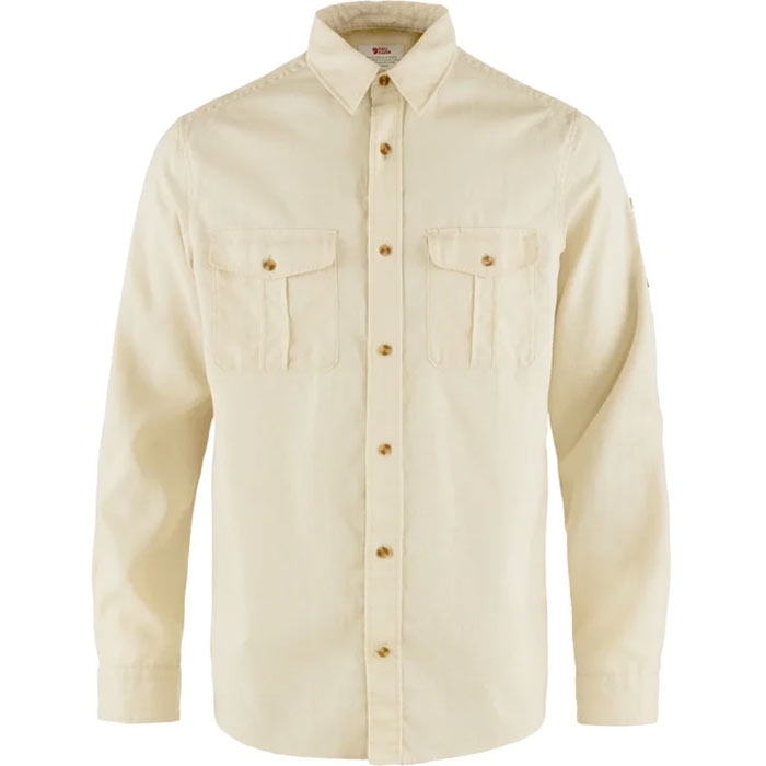 Fj? Llr? Ven ? Vik Travel Shirt Ls Herre   Mænd Chalk White L   Skjorter