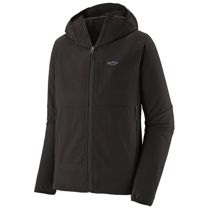Patagonia Techface Fitz Roy Trout Hoody - Sort Udsalg!