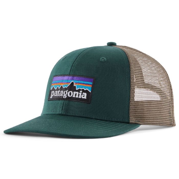Patagonia P Logo Trucker Cap i Cascade Green - Kvalitetskasket