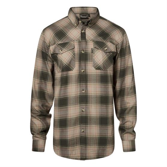 Pinewood Finnveden Forest Flannel Shirt Mens  Olive   D Green