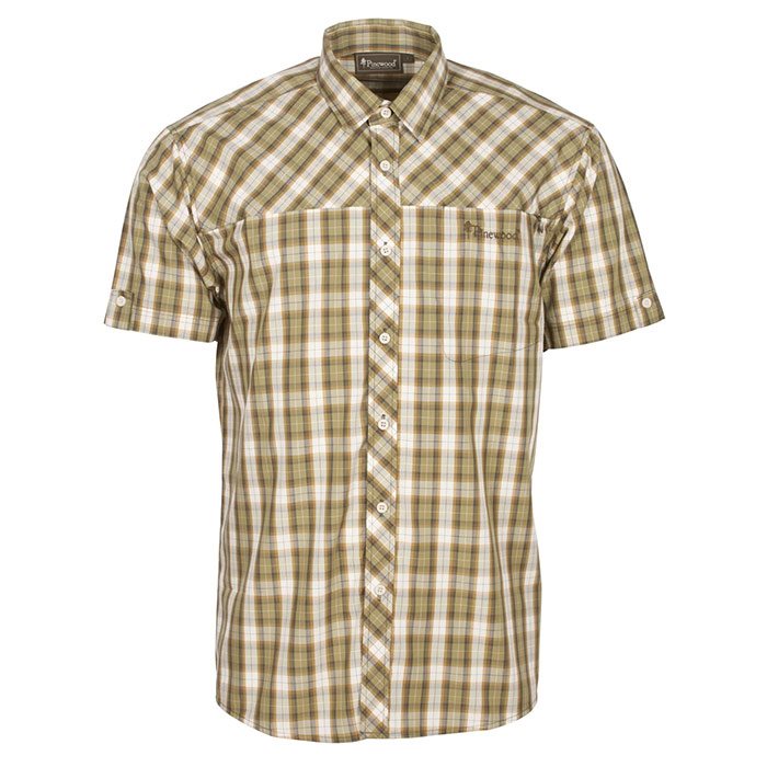 Pinebrun Cliff Bambusskjorte – Mid Khaki Bronze Tilbud!