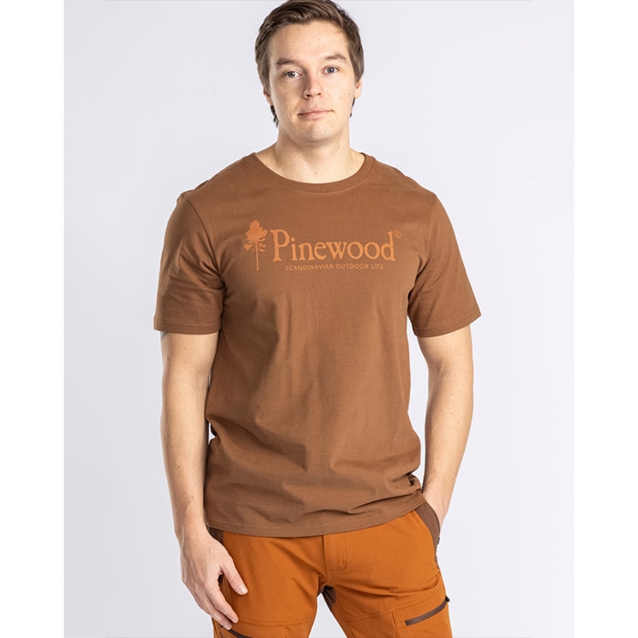 Pinebrun Outdoor Life T-Shirt til Mænd - Nougat Farve