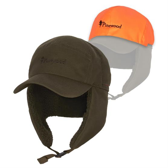 Pinewood Småland Teddy Winter Cap  Moss Green   Orange