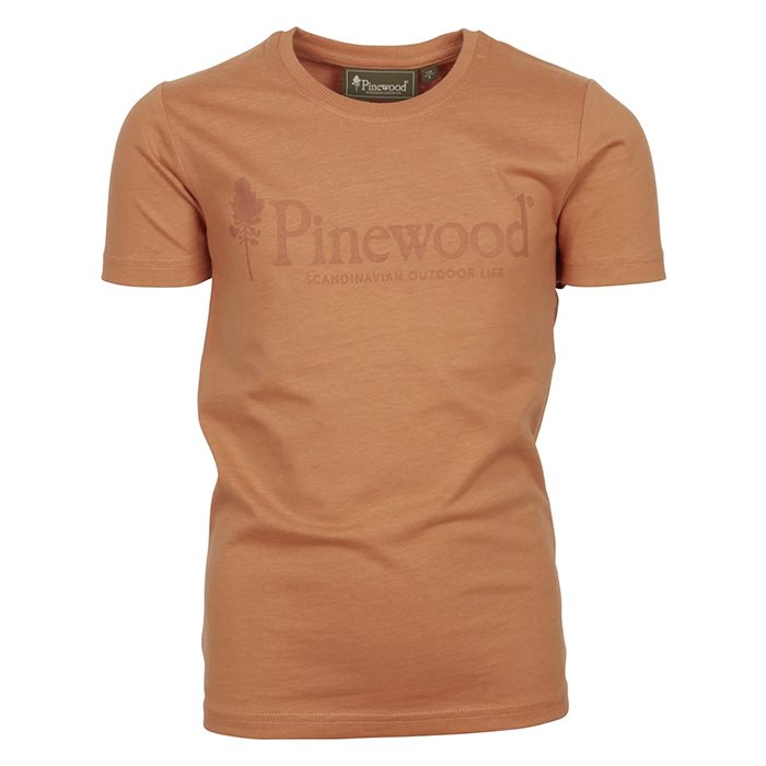 Pinebrun Outdoor Life Børne T-Shirt i Terracotta