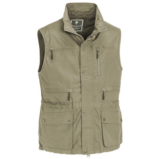 Pinewood Tiveden Friluftsvest i Lys Khaki – Hurtig Levering!