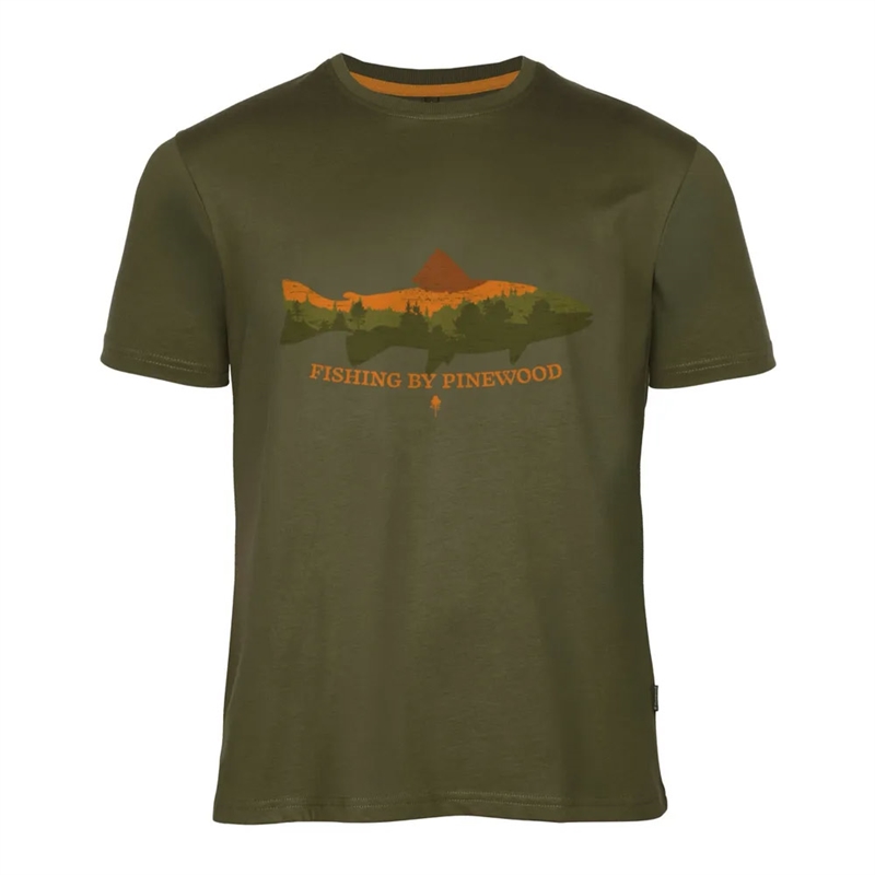 Pinewood Fish Passport T Shirt Herre   Mænd  Green Xl   T Shirt  Polo Shirt