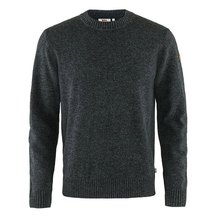 Fjällräven Herresweater i Uld – Mørkegrå Kvalitetstilbud