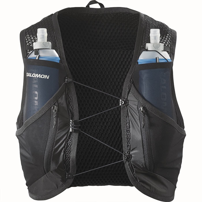 Salomon Active Skin   Set  Black Metal L   Vandrerygsække