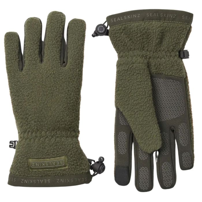 Sealskinz Hoveton Vandtætte Sherpa Fleece Handsker - Olive