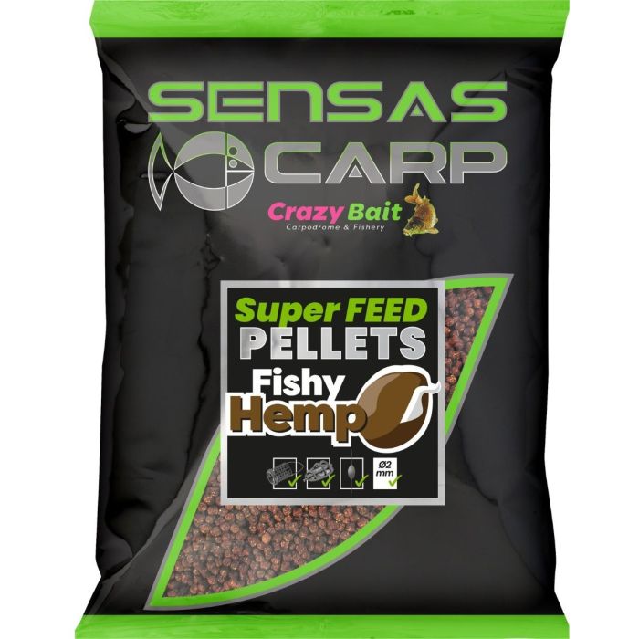 Sensas Super Feed Pellets Fishy Hemp