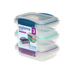 Sistema 3-pak 200 ml opbevaringsbeholdere - Hurtig levering!