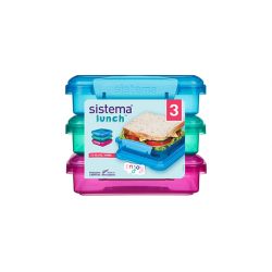 Sistema Sandwich Box 3-pak – Praktisk madkasse til frokost