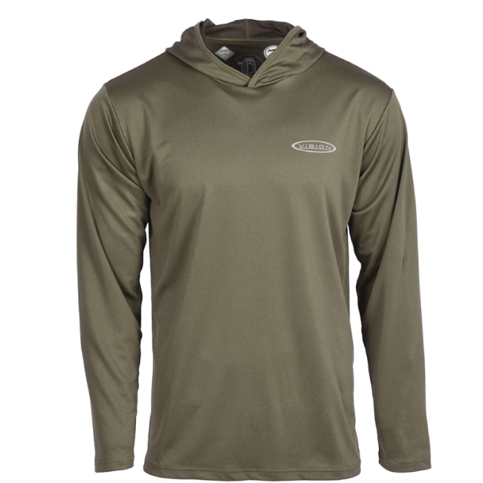 Vision Bamboo Bug And Uv Hoodie Pale Olive