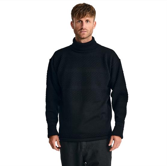 S  N  S  Herning Mens Fisherman Sweater  Navy Blue Ii