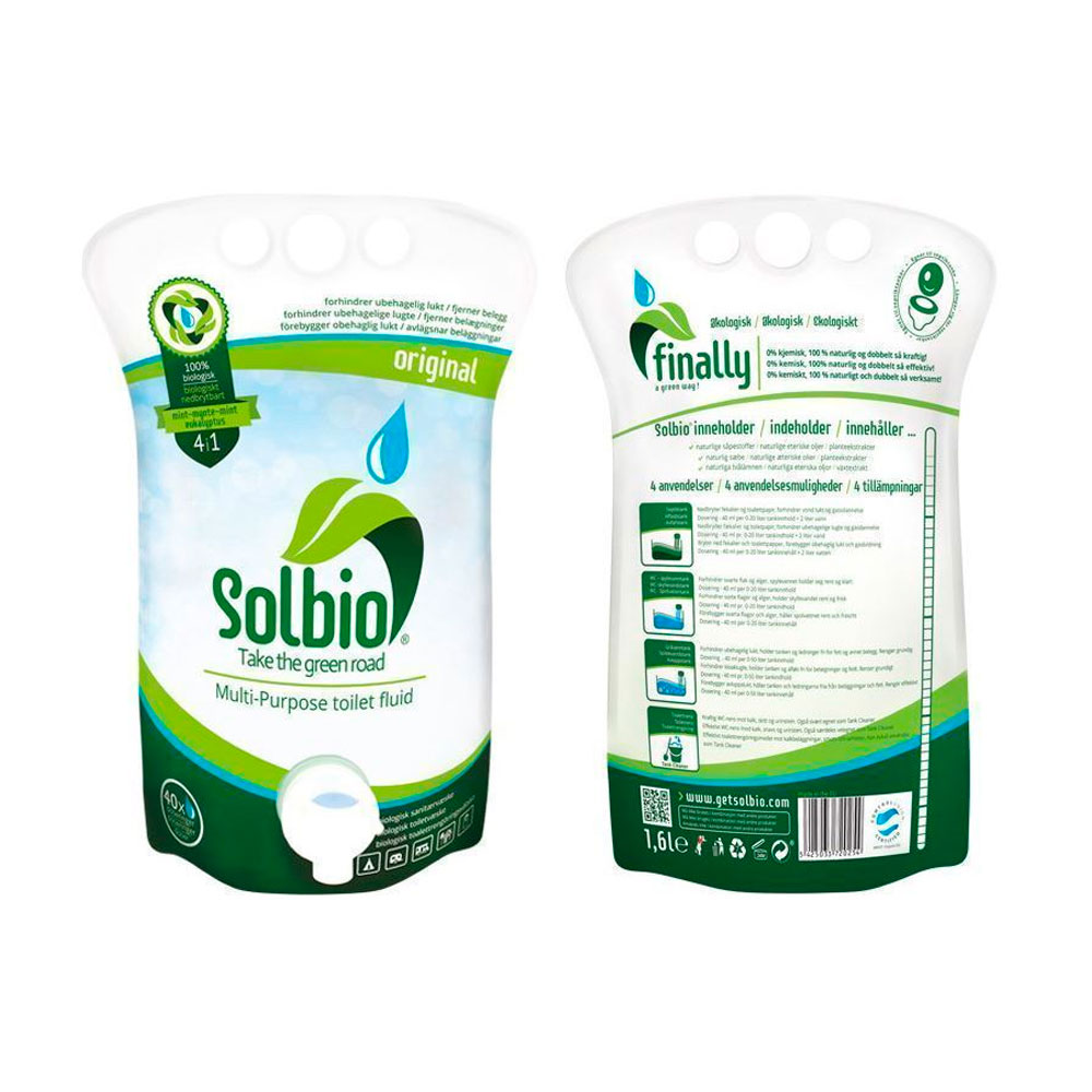 Bionedbrydelig Toiletvæske fra Solbio - 1,6 Liter