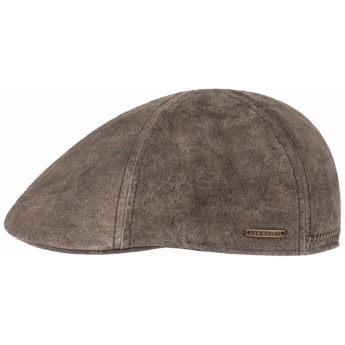 Stetson Texas Pigskin Sixpence Kasket - Lysebrun Elegance