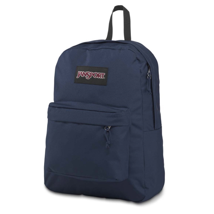 Jansport Superbreak Plus Rygsæk Mørkeblå - Skoletaske Tilbud!