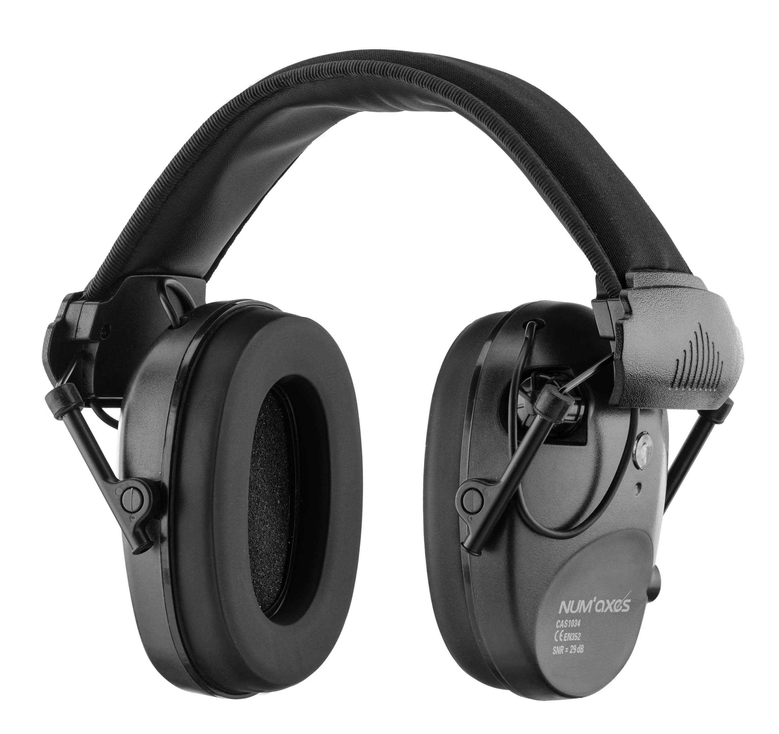 Numáxes Elektronisk Høreværn Cas1034 Black - Jagtudstyr