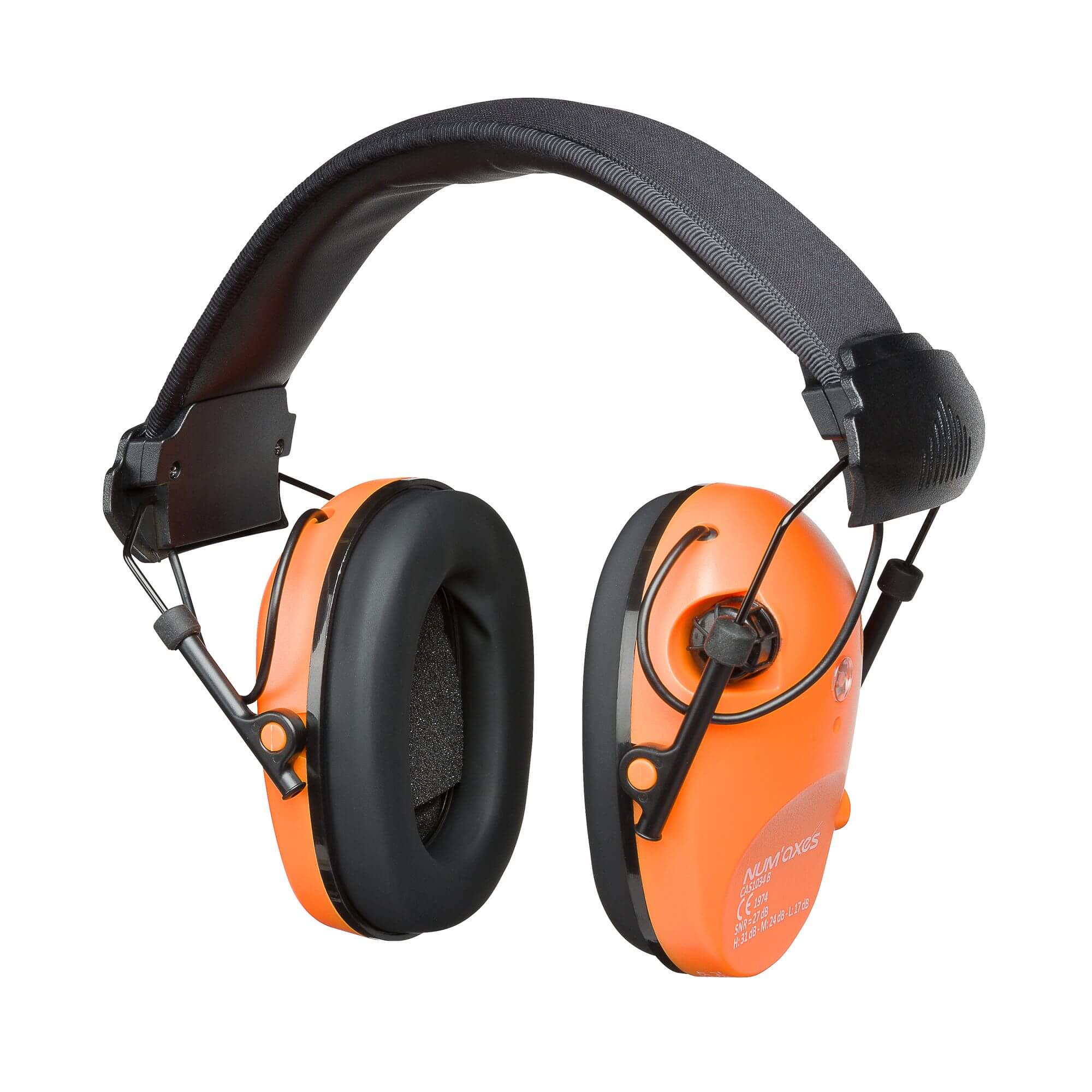 Num'axes Elektronisk Høreværn Cas 1034 Orange - Tilbud!