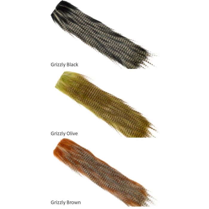 Traun River Streamer Fur Grizzly - Syntetisk Fjer til Fluebinding