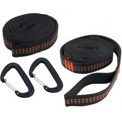 Travelsafe Travel Tree Straps  Black Orange  Incl    Tilbehør Til Hængekøje