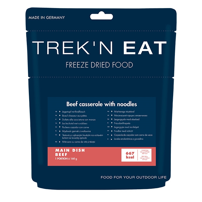 Trek N Eat Jægergrydde Med Oksekød Og Nudler   Kcal    Mad