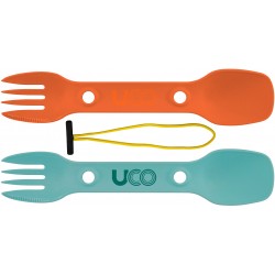 Uco Utility Spork  Pk With Cord Teal    Bestik