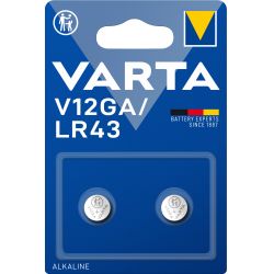 Varta V12GA LR43 Alkaline Batteri 2-Pak – Hurtig Levering!