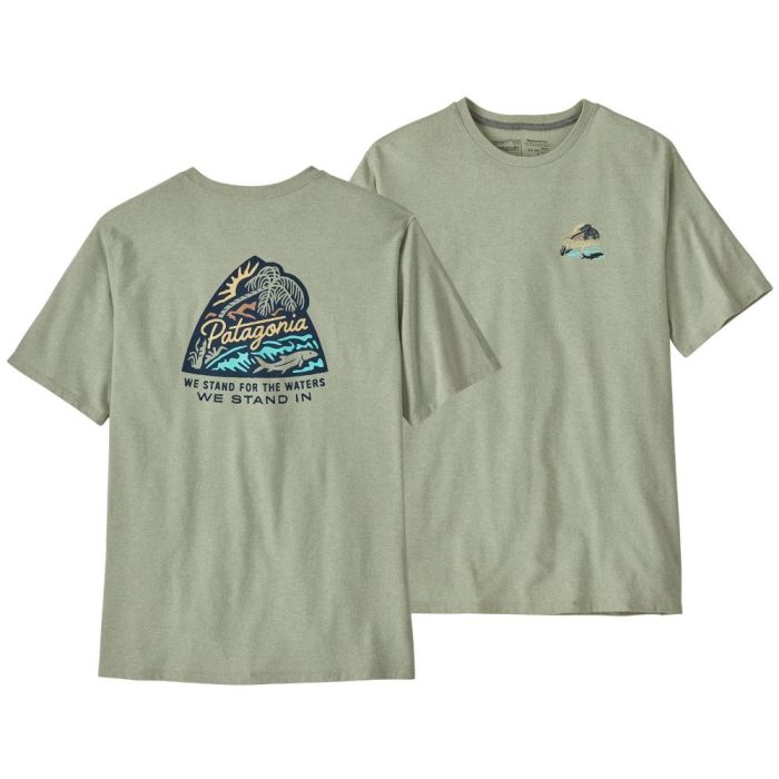Patagonia M S Take A Stand Responsibili Tee Bayou Badge:salvia Green