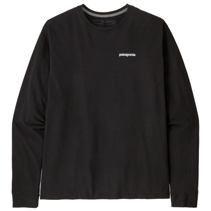 Patagonia P  Logo L S Responsibili Tee Black