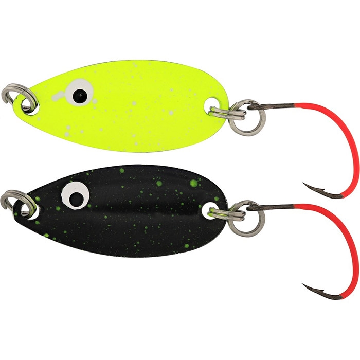 Westin Fidusen Slim   Cm G Black Chartreuse Splat   Blink