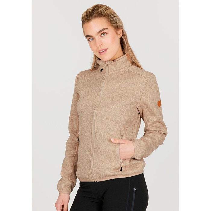 Whistler Samani Melange Fleece W Oatmeal    Fleecejakker Og Softshell