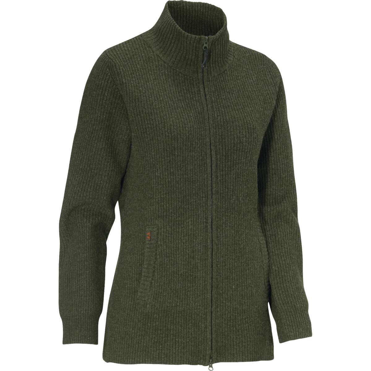Shirley W Sweater med fuld lynlås i Loden Grøn