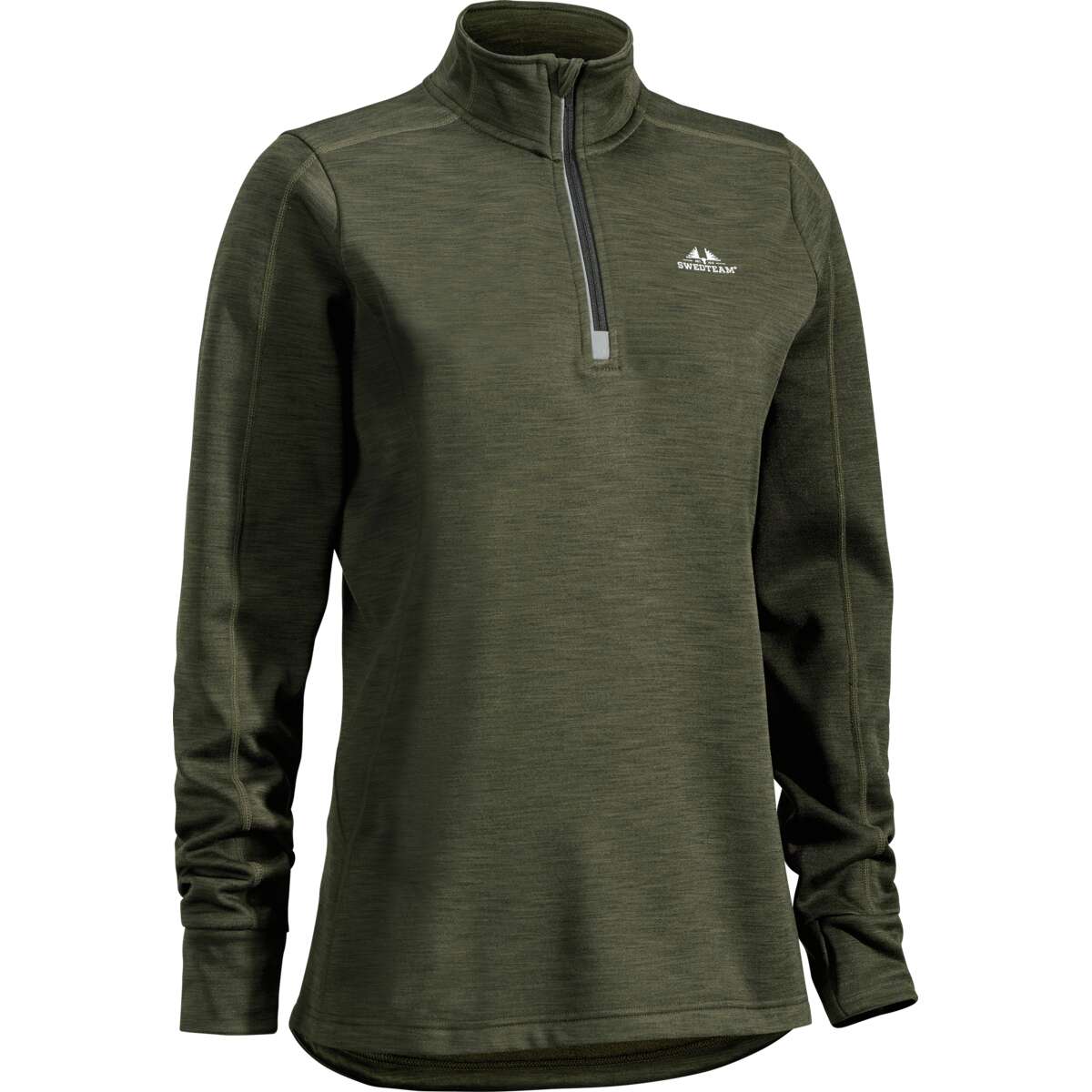 Ultra Light W Sweater Half Zip i Jaggrøn - Udsalg!