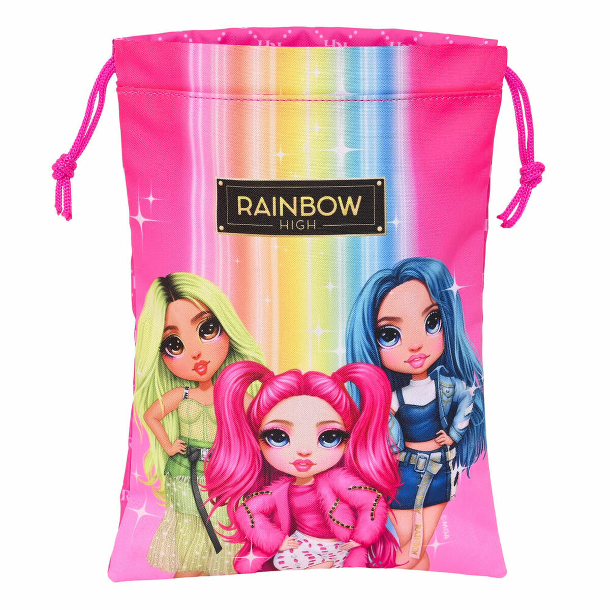 Madkasse Med Tilbehør Rainbow High Sæk  Sack  Fuchsia   X   Cm