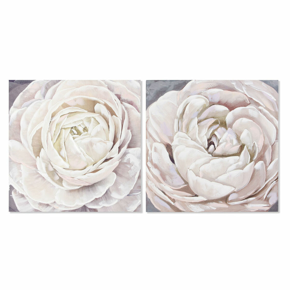Lærred Dkd Home Decor Lærred Træ Mdf   X   X   Cm Blomst