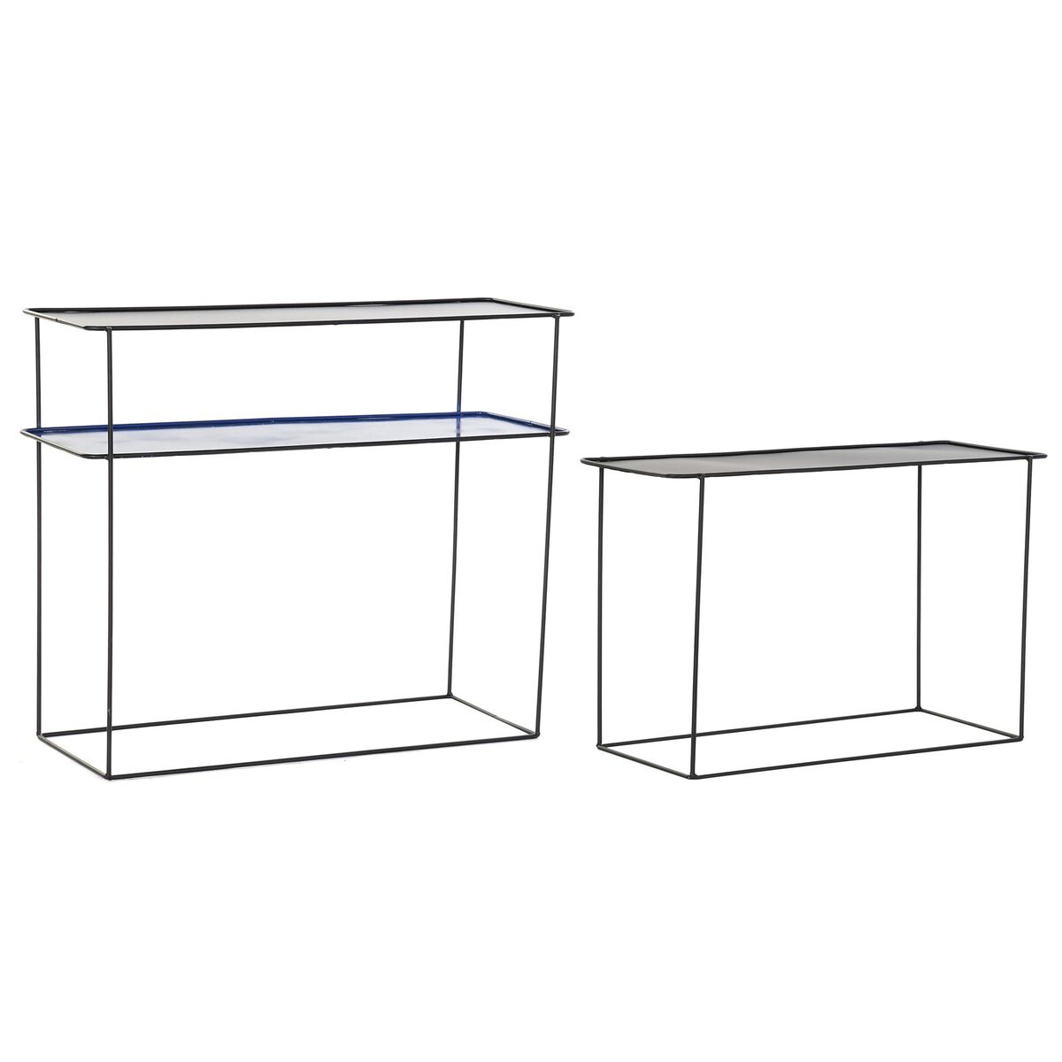 Sæt Med Møbler Dkd Home Decor Blå Sort   X   X   Cm   X   X   Cm   X   X   Cm   X   X   Cm