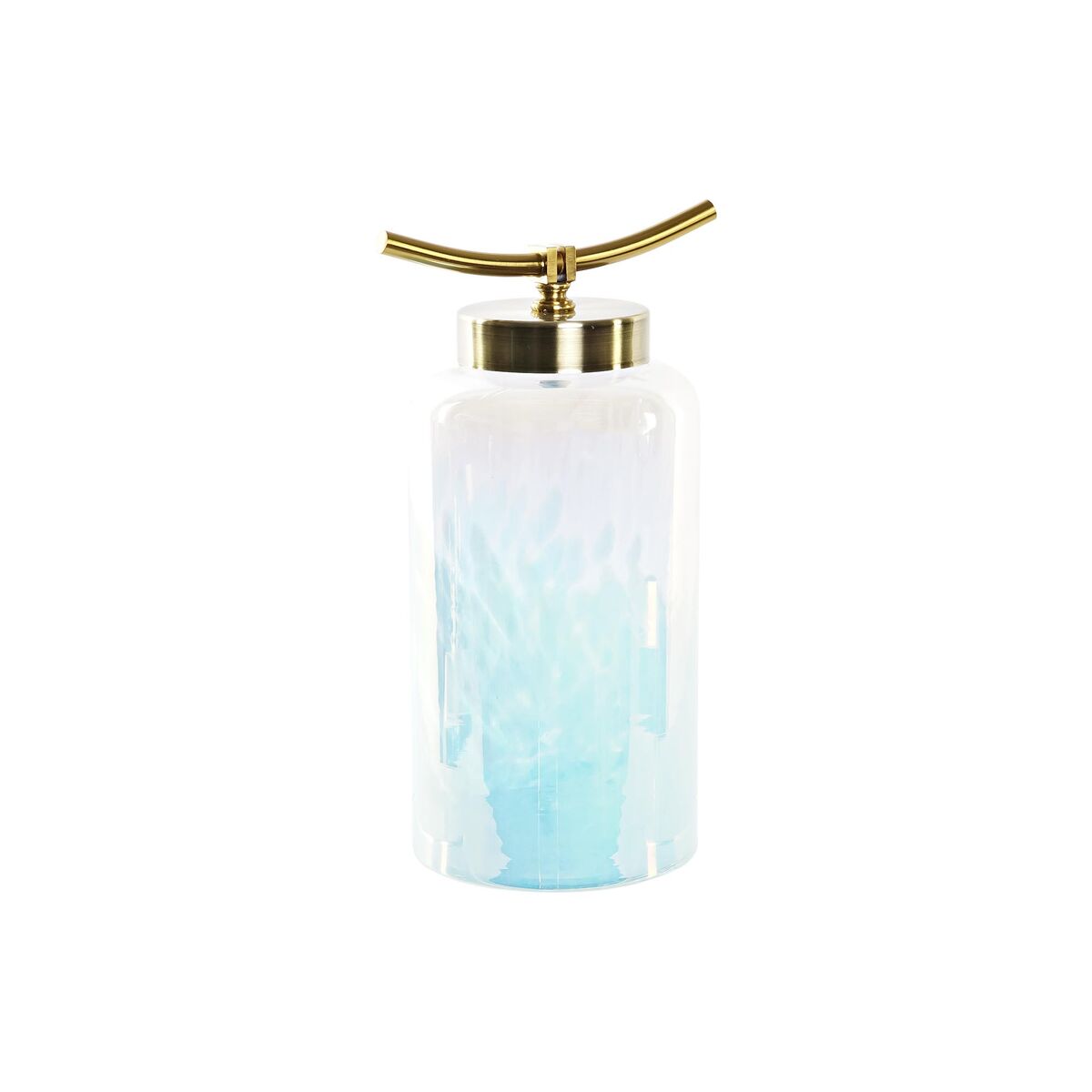Vase Dkd Home Decor Blå Gylden Metal Krystal Middelhavet   X   X   Cm