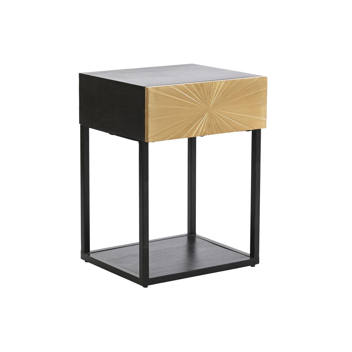 Natbord Dkd Home Decor Gylden   X   X   Cm Sort Metal Træ