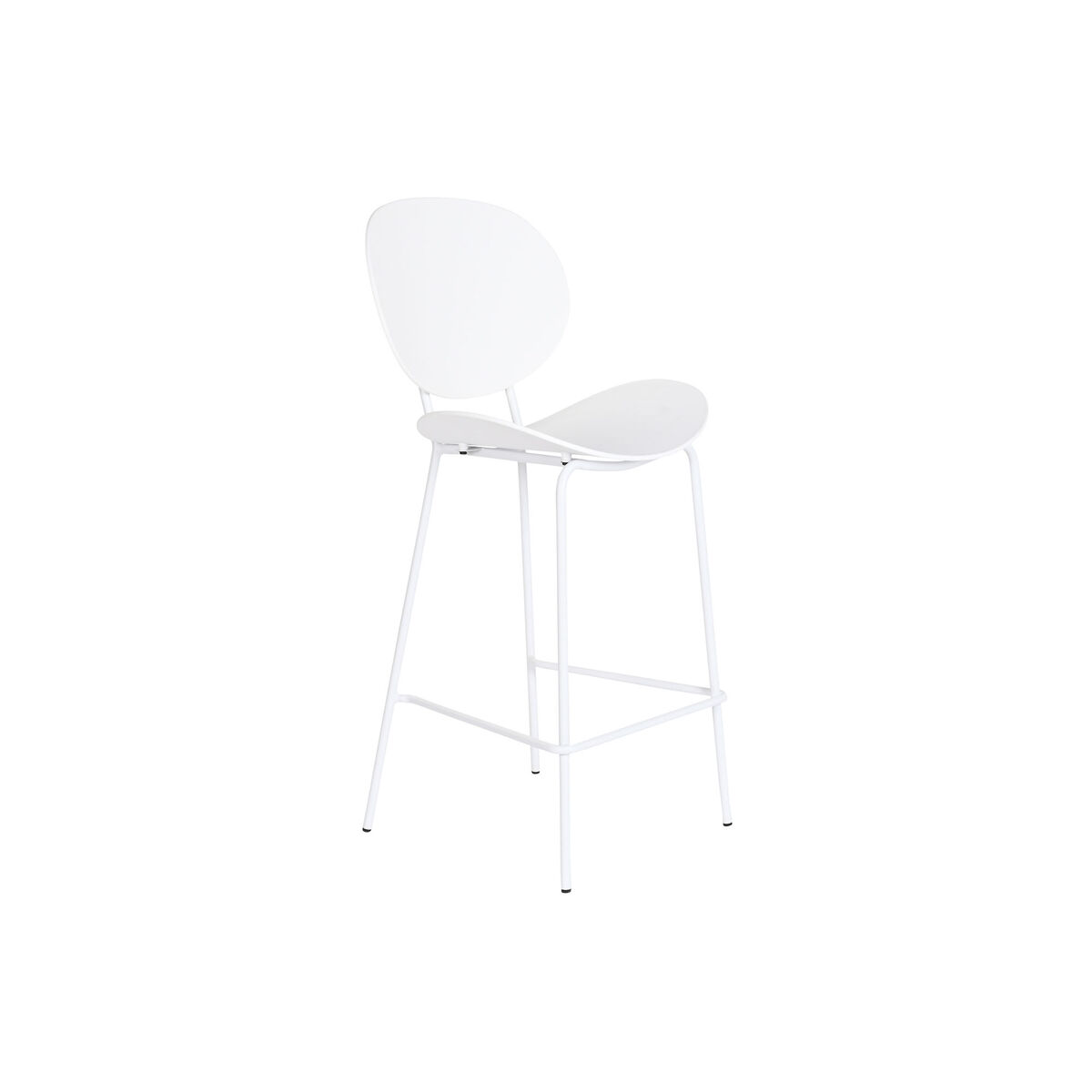Taburet Dkd Home Decor Sort Metal Hvid Polypropylen   X   X   Cm