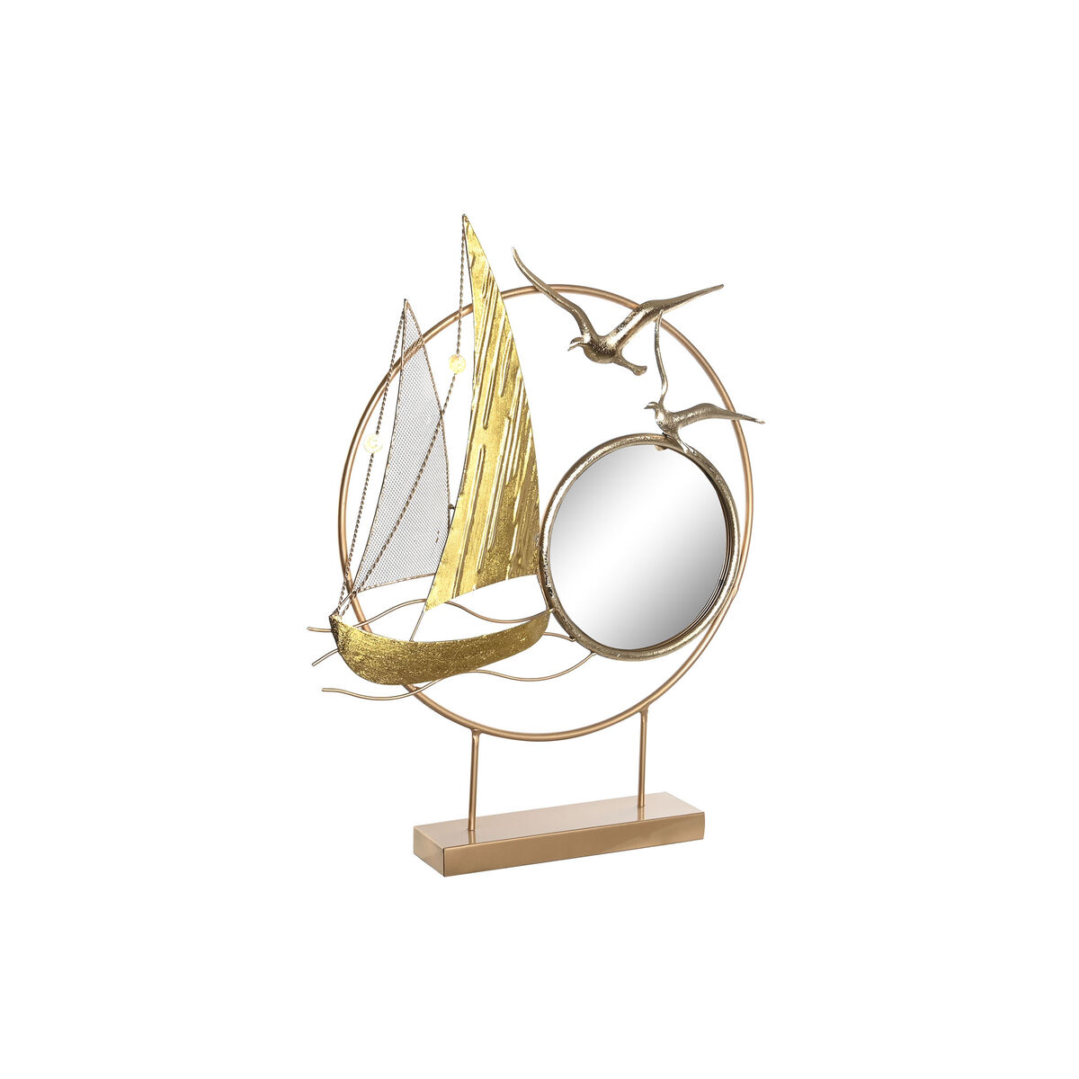 Dekorativ Figur Dkd Home Decor Spejl Gylden Metal Middelhavet   X   X   Cm