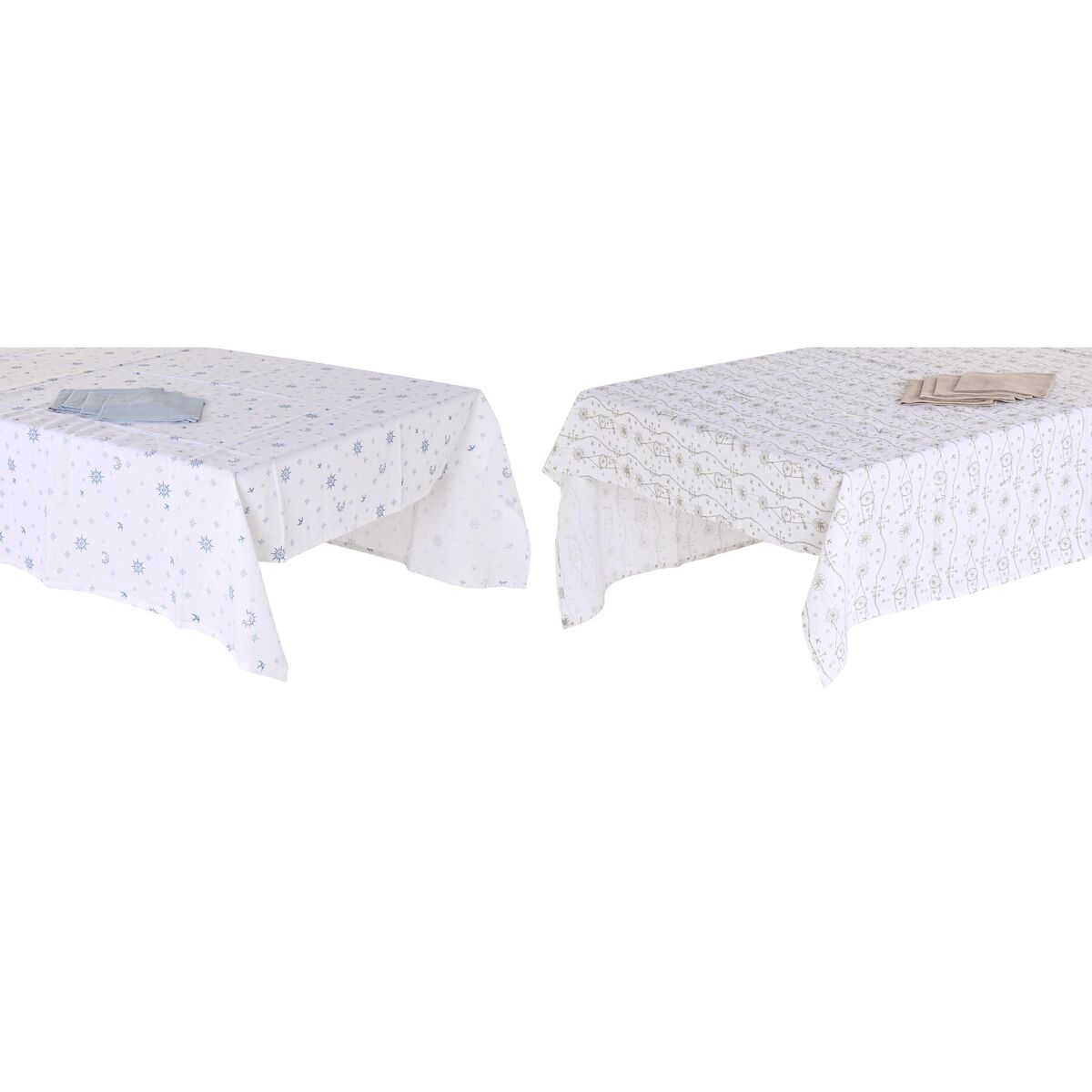 Duk Og Servietter Dkd Home Decor   X   X   Cm Blå Brun Hvid   Enheder