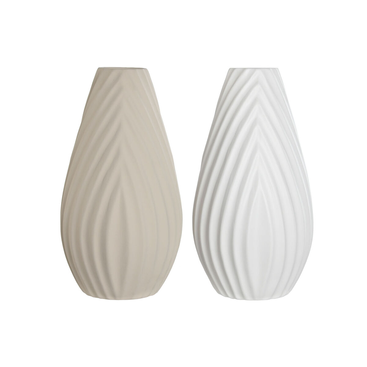Vase Home Esprit Hvid Beige Stentøj Traditionel Stil   X   X   Cm   Enheder