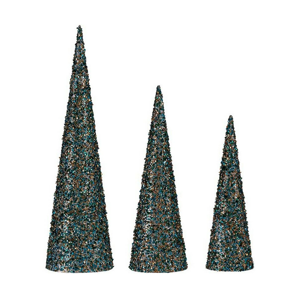 Julepynt Krist  Blå Gylden Paillietter Jul   X   X   Cm Kegler